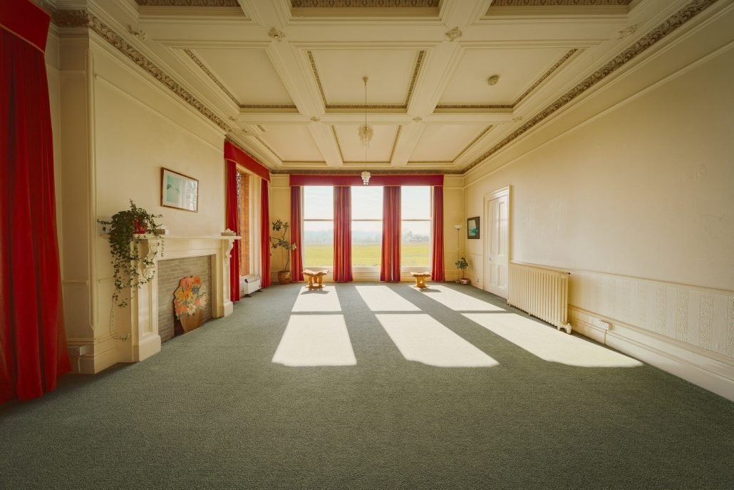 The light-filled group healing room at the retreat
